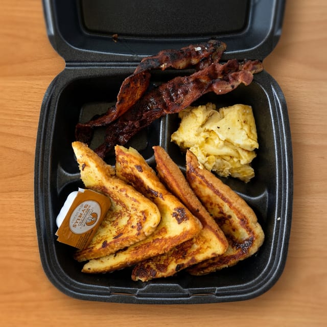 Homemade French Toast, Bacon & Eggs.
